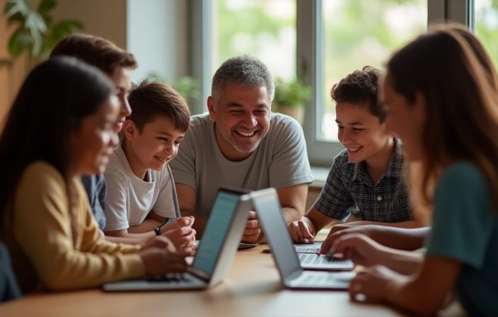 Community using internet resources in UAE nonprofit project