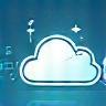 Cloud hosting and storage icon